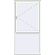 REHAU OPTIMUM EURO-DESIGN 70 980x2000 mm RAL 9016 Traffic white two-sided