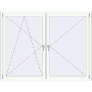 Okna skrzydłowe 1800x1400 mm REHAU OPTIMUM EURO-DESIGN 70 RAL 9016 Traffic white dwustronny