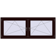 REHAU ENERGY-SAVING SYNEGO MD 1770x695 mm CHOCOLATE_BROWN two-sided