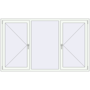 REHAU OPTIMUM EURO-DESIGN 70 2100x1250 mm RAL 9016 Traffic white two-sided