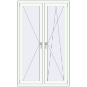 REHAU OPTIMUM EURO-DESIGN 70 1000x1650 mm RAL 9016 Traffic white two-sided