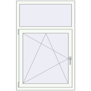 Okna skrzydłowe 900x1370 mm EPSILON OPTIMA RAL 9016 Traffic white dwustronny