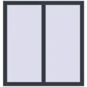 REHAU OPTIMUM EURO-DESIGN 70 1000x1052 mm ANTHRACITE_GREY_STRUKTURAL two-sided