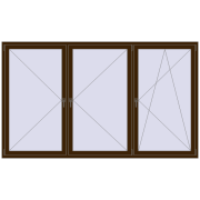 REHAU OPTIMUM EURO-DESIGN 70 2700x1600 mm DARK_OAK two-sided