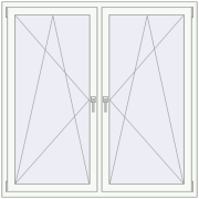 REHAU BRILLANT DESIGN 1500x1500 mm RAL 9016 Traffic white two-sided
