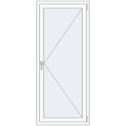 REHAU OPTIMUM EURO-DESIGN 70 750x1750 mm RAL 9016 Traffic white two-sided