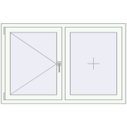 REHAU OPTIMUM EURO-DESIGN 70 1400x900 mm RAL 9016 Traffic white two-sided