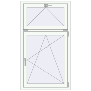 REHAU OPTIMUM EURO-DESIGN 70 800x1440 mm RAL 9016 Traffic white two-sided