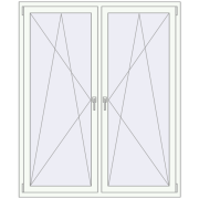 REHAU OPTIMUM EURO-DESIGN 70 1500x1750 mm RAL 9016 Traffic white two-sided
