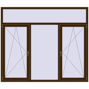 REHAU ENERGY-SAVING SYNEGO MD 2100x1800 mm DARK_OAK two-sided