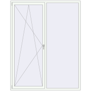 REHAU OPTIMUM EURO-DESIGN 70 1800x2300 mm RAL 9016 Traffic white two-sided