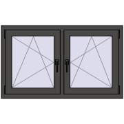 REHAU ENERGY-SAVING SYNEGO MD 1245x710 mm BASALT_GREY dwustronny