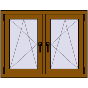 Okna skrzydłowe 1005x815 mm REHAU ENERGY-SAVING SYNEGO MD GOLDEN OAK dwustronny