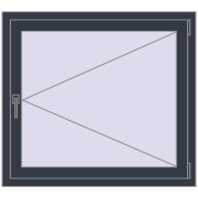 REHAU BRILLANT DESIGN 1000x900 mm ANTHRACITE_GREY_STRUKTURAL two-sided