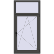 REHAU ENERGY-SAVING SYNEGO MD 800x1600 mm BASALT_GREY two-sided