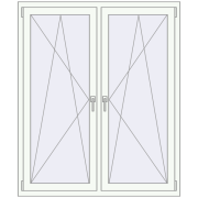 REHAU OPTIMUM EURO-DESIGN 70 1280x1530 mm RAL 9016 Traffic white two-sided