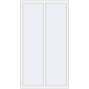 REHAU OPTIMUM EURO-DESIGN 70 1100x2000 mm RAL 9016 Traffic white two-sided