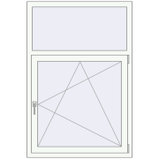 REHAU BRILLANT DESIGN 980x1450 mm RAL 9016 Traffic white two-sided