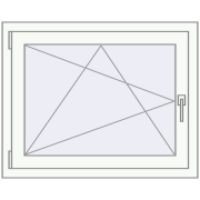 REHAU OPTIMUM EURO-DESIGN 70 870x700 mm RAL 9016 Traffic white two-sided