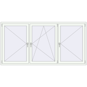 REHAU OPTIMUM EURO-DESIGN 70 2400x1200 mm RAL 9016 Traffic white two-sided