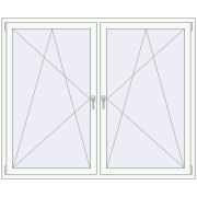 REHAU OPTIMUM EURO-DESIGN 70 1775x1520 mm RAL 9016 Traffic white two-sided
