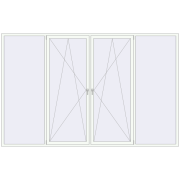 Okna skrzydłowe 3600x2300 mm REHAU OPTIMUM EURO-DESIGN 70 RAL 9016 Traffic white dwustronny