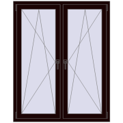 REHAU ENERGY-SAVING SYNEGO MD 1185x1490 mm CHOCOLATE_BROWN dwustronny REHAU ENERGY-SAVING SYNEGO MD 1185x1490 mm CHOCOLATE_BROWN dwustronny