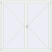 Okna skrzydłowe 2000x2000 mm REHAU OPTIMUM EURO-DESIGN 70 RAL 9016 Traffic white dwustronny