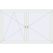 REHAU OPTIMUM EURO-DESIGN 70 2300x1500 mm RAL 9016 Traffic white two-sided