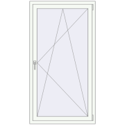 REHAU OPTIMUM EURO-DESIGN 70 900x1680 mm RAL 9016 Traffic white two-sided