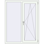 Okna skrzydłowe 1050x1400 mm EPSILON OPTIMA RAL 9016 Traffic white dwustronny