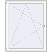 REHAU OPTIMUM EURO-DESIGN 70 1350x1690 mm RAL 9016 Traffic white two-sided