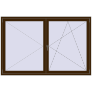 REHAU OPTIMUM EURO-DESIGN 70 2000x1300 mm DARK_OAK dwustronny