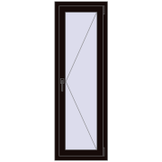 REHAU OPTIMUM EURO-DESIGN 70 500x1500 mm BLACK_BROWN two-sided