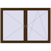 REHAU ENERGY-SAVING SYNEGO MD 2050x1440 mm DARK_OAK two-sided