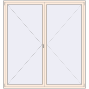 REHAU OPTIMUM EURO-DESIGN 70 2100x2250 mm CREAME_WHITE_50L-2 two-sided