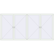 REHAU ENERGY-SAVING SYNEGO MD 4000x2000 mm RAL 9016 Traffic white two-sided