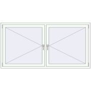 REHAU OPTIMUM EURO-DESIGN 70 1960x1000 mm RAL 9016 Traffic white two-sided
