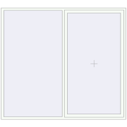 ALU STANDARD 72 2400x2150 mm RAL 9016 Traffic white two-sided