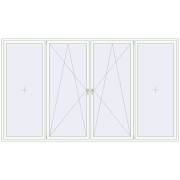REHAU BRILLANT DESIGN 3810x2210 mm RAL 9016 Traffic white two-sided