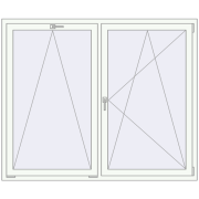 REHAU OPTIMUM EURO-DESIGN 70 1750x1450 mm RAL 9016 Traffic white two-sided