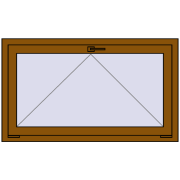 REHAU ENERGY-SAVING SYNEGO MD 1200x700 mm GOLDEN OAK two-sided