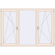 REHAU OPTIMUM EURO-DESIGN 70 2000x1400 mm CREAME_WHITE_50L-2 two-sided