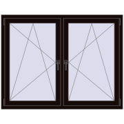 REHAU ENERGY-SAVING SYNEGO MD 1530x1145 mm BLACK_BROWN dwustronny