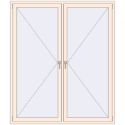 REHAU OPTIMUM EURO-DESIGN 70 1700x2000 mm CREAME_WHITE_50L-2 dwustronny