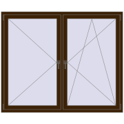 REHAU ENERGY-SAVING SYNEGO MD 1800x1450 mm DARK_OAK two-sided