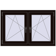 REHAU ENERGY-SAVING SYNEGO MD 1215x755 mm BLACK_BROWN dwustronny