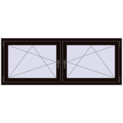 REHAU ENERGY-SAVING SYNEGO MD 1770x710 mm BLACK_BROWN two-sided REHAU ENERGY-SAVING SYNEGO MD 1770x710 mm BLACK_BROWN two-sided