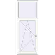 REHAU OPTIMUM EURO-DESIGN 70 760x1950 mm RAL 9016 Traffic white two-sided