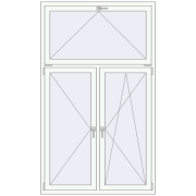 REHAU OPTIMUM EURO-DESIGN 70 1250x2100 mm RAL 9016 Traffic white two-sided